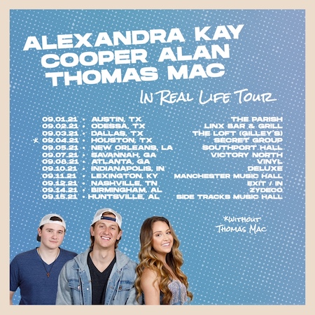 Alexandra Kay Announces Second Leg Of “In Real Life” Tour With Cooper Alan