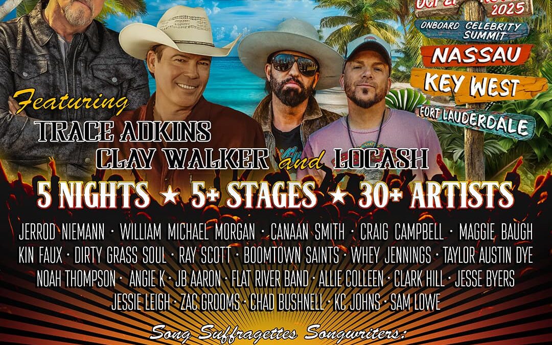 Country Cruising Adds Angie K, Noah Thompson, and Taylor Austin Dye to Jam-Packed Music Lineup