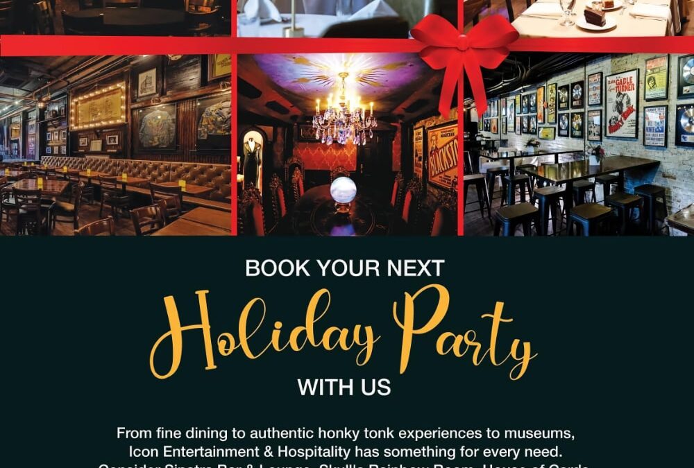 Book Your Holiday Party with Icon Entertainment & Hospitality!