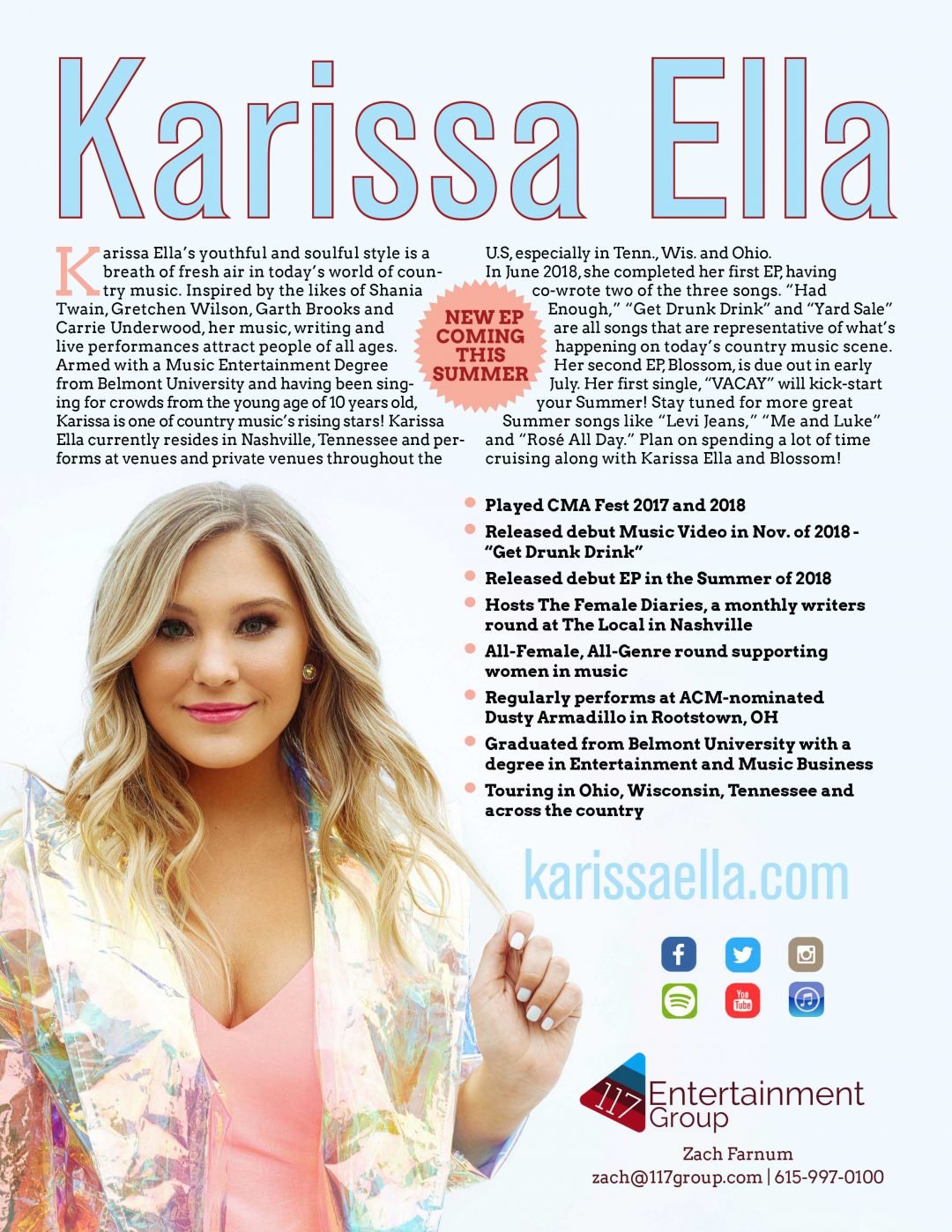 Karissa Ella One Sheet (1) 117 Entertainment Group