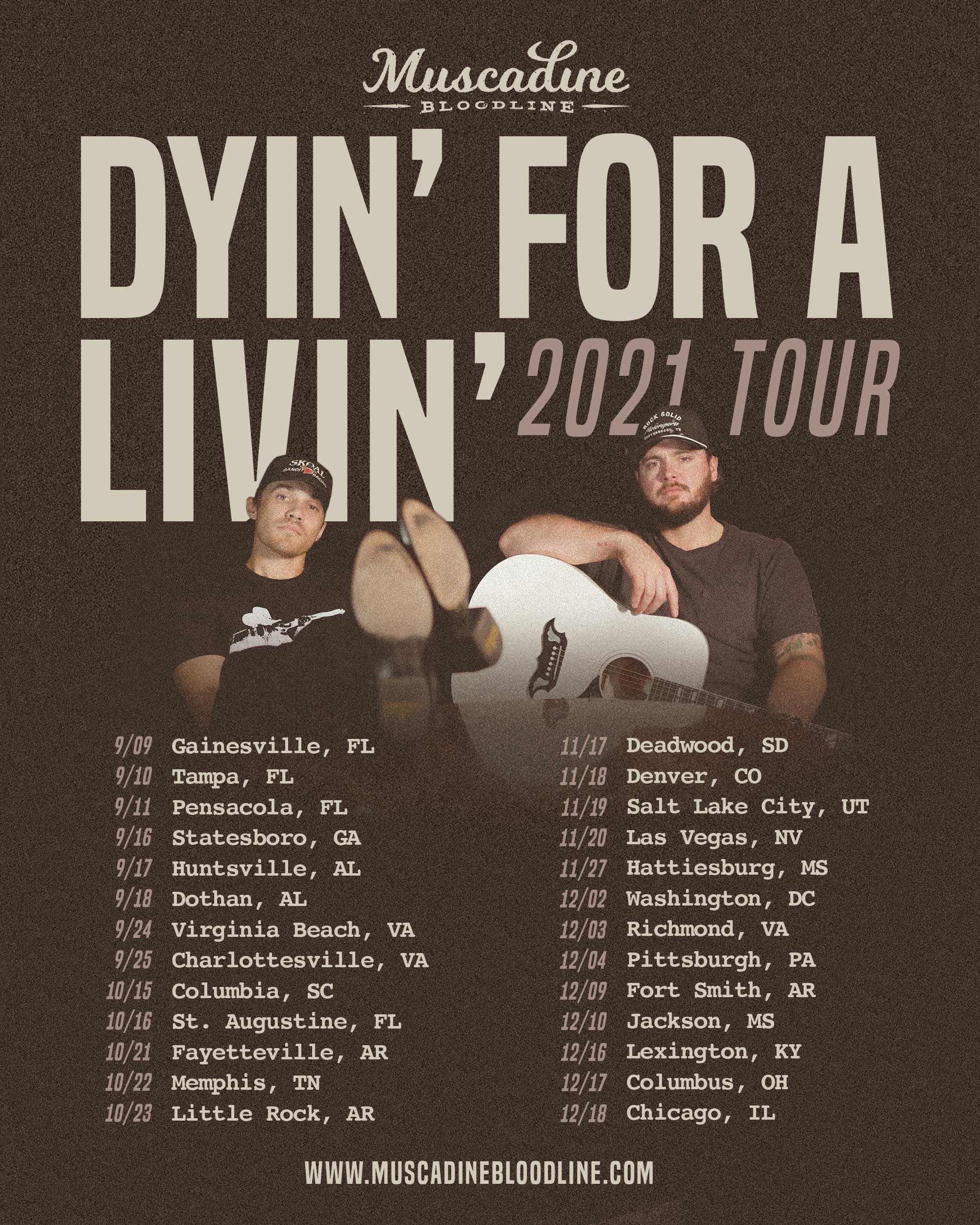 who is on tour with muscadine bloodline