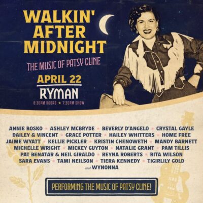 Wynonna, Ashley McBryde & More To Take The Stage at “Walkin’ After Midnight: The Music of Patsy Cline”