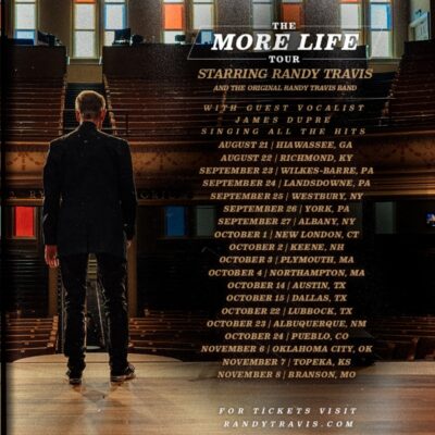 Country Legend Randy Travis Announces The Final Dates Of The More Life Tour, Featuring Special Guest Vocalist James Duprè