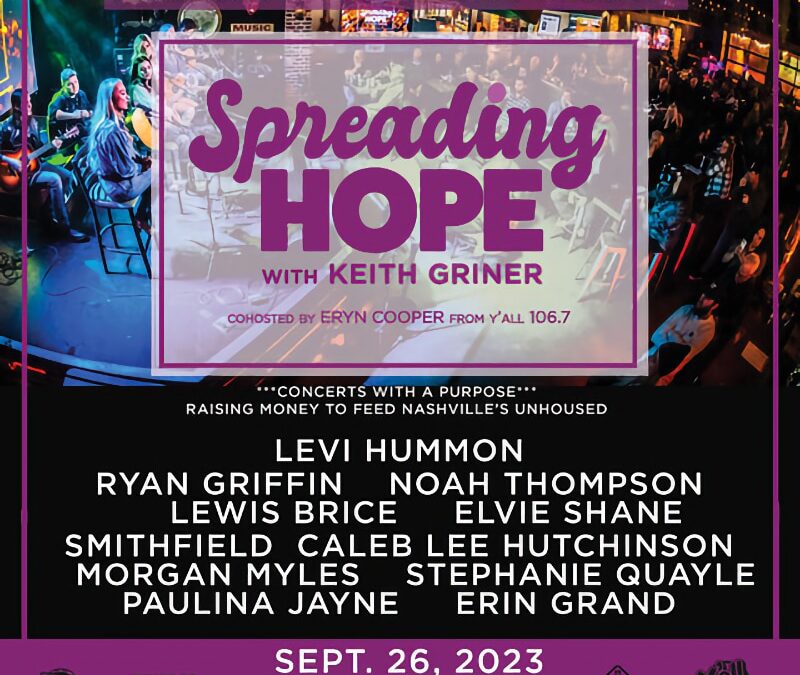 Spreading Hope 9/26: Levi Hummon, Ryan Grifffin, Smithfield, Lewis Brice & More