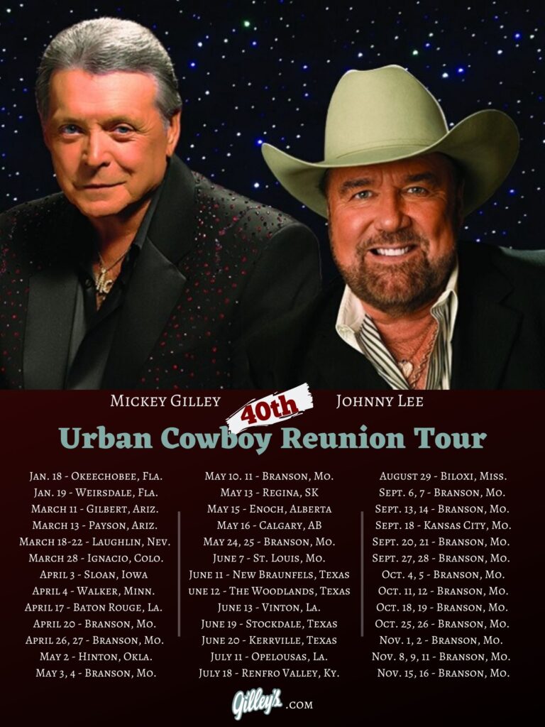 Mickey Gilley And Johnny Lee Announce The “Urban Cowboy Reunion Tour